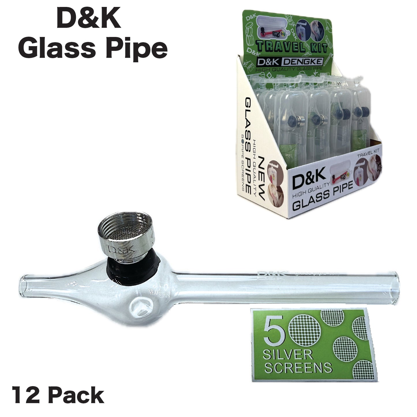 Pipe Glass GP11 D&K with Screen 12PK