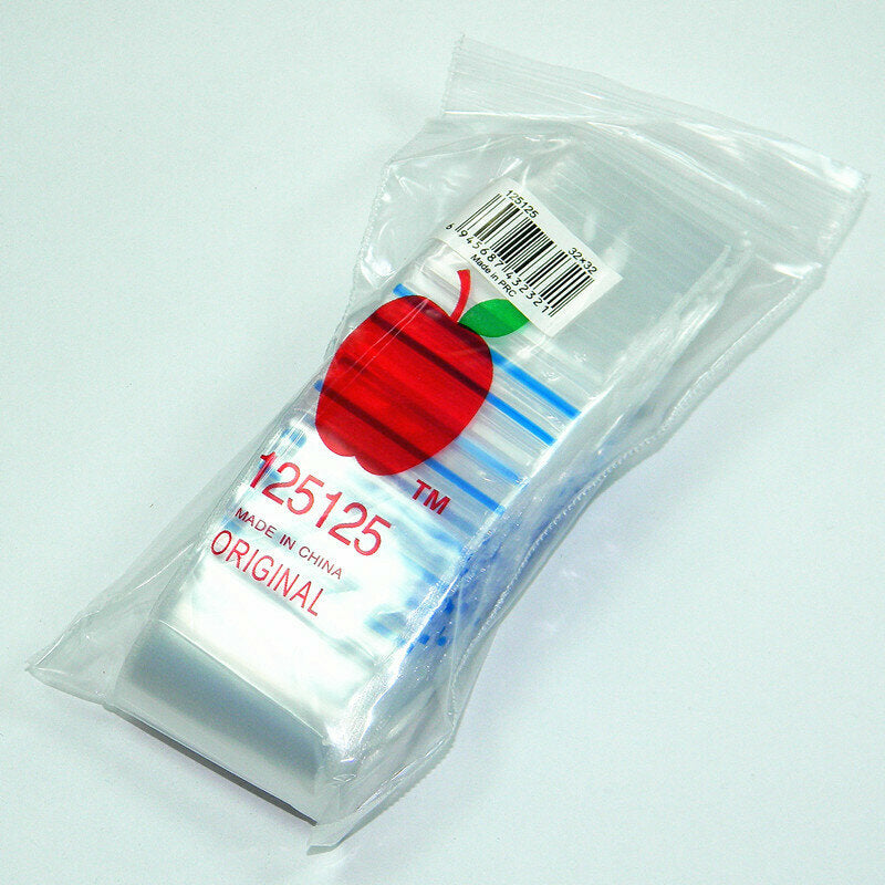Apple Bag 125125 Clear 32 x 32mm (100 Bags x 10 Pack)
