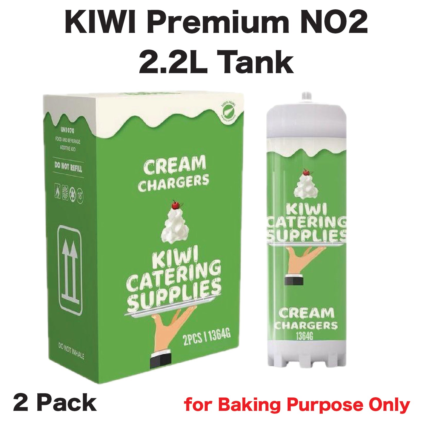 Cream Charger KIWI 2.2L x 2