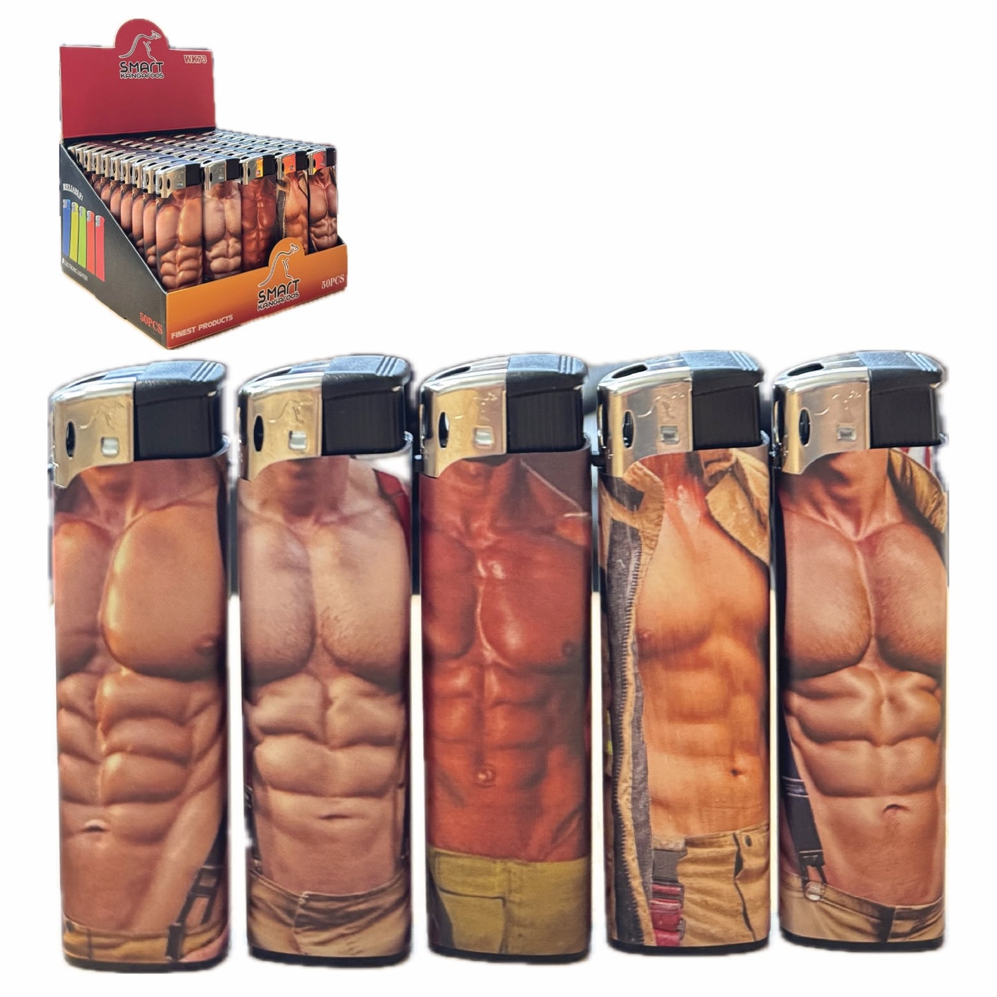 Lighter LG100B Electronic Hot Guys (50 Lighter/Tray)