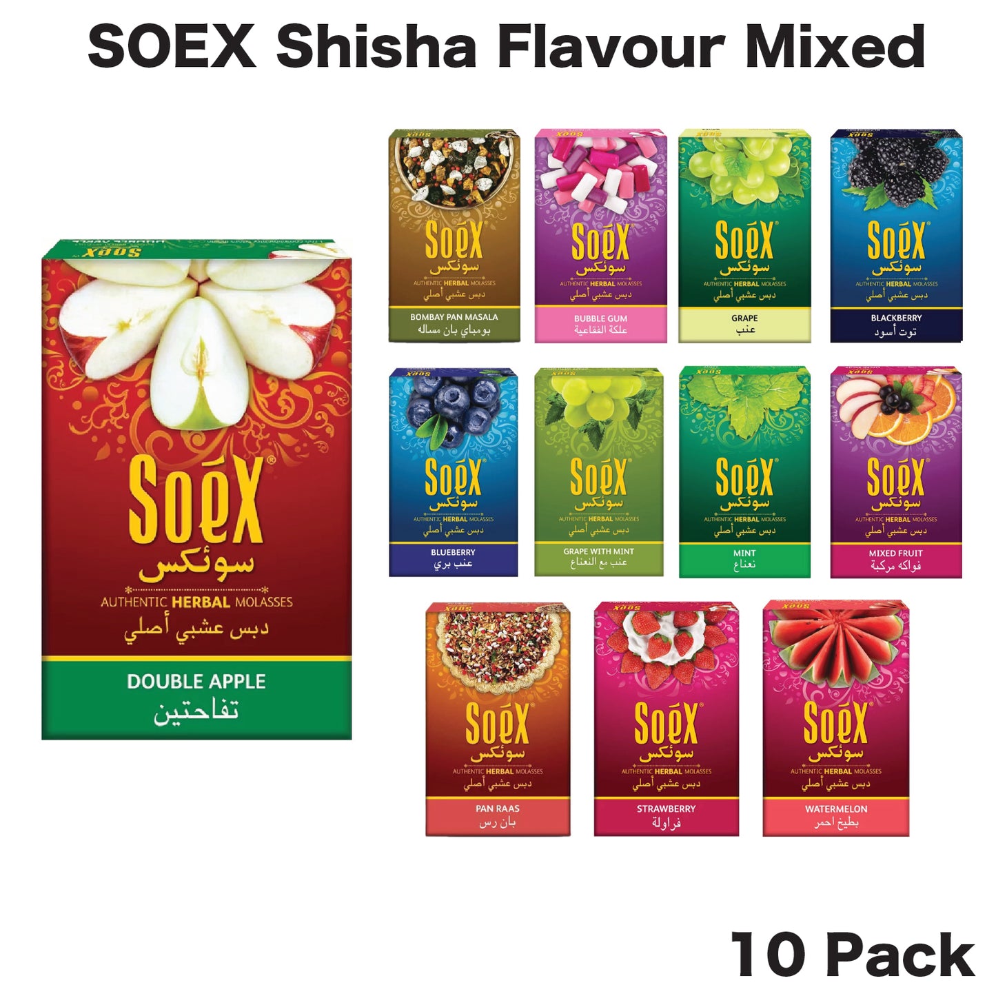 Hookah Soex Flavour Mix Flavour 10pk