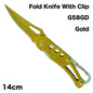 Knife G58GD Fold With Clip Gold 14cm