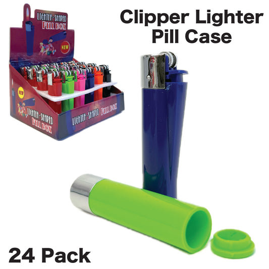 Stash Clipper Lighter Pill Case 24pk