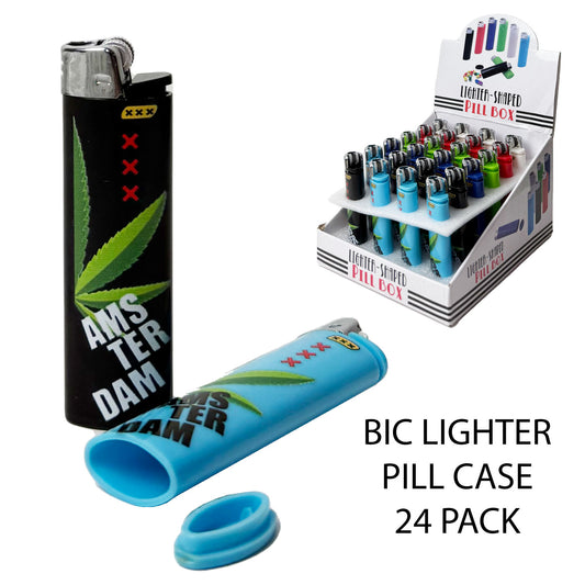 Stash Bic Lighter Pill Case Printed 24pk