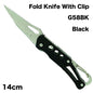 Knife G58BK Fold With Clip Black 14cm