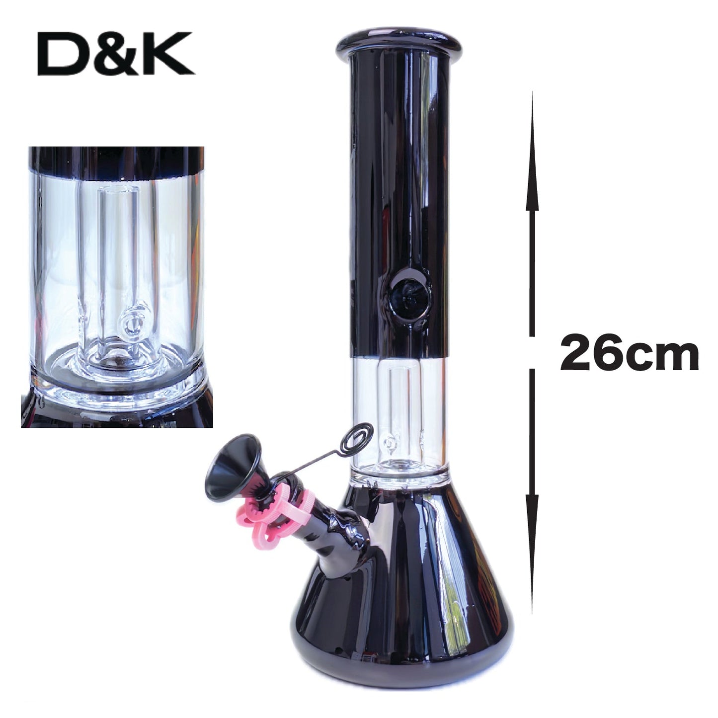 Water Pipe WP2158-Black D&K 26cm