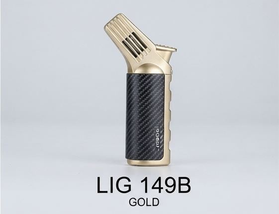 LIG 149B JOBON FLAME LIGHTER ONE FLAME RGB - GOLD