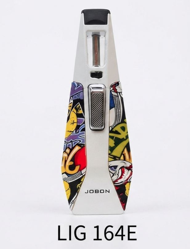 LIG 164E JOBON PRINTED LIGHTER - WHITE SKULL