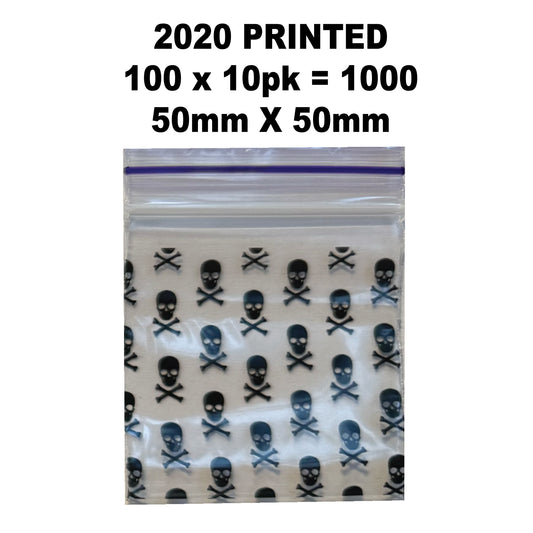 Apple Bag 2020 Skull 50 x 50mm (100 Bags x 10 Pack)