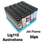 Jet Lighter LIG115G Windproof Australiana (50 Lighter / Tray)