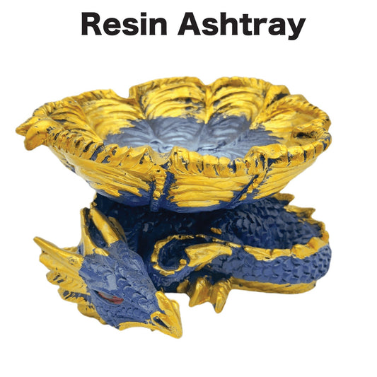 Ashtray ASH13 Resin Gold Dragon