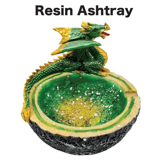 Ashtray ASH14 Resin Green Dragon