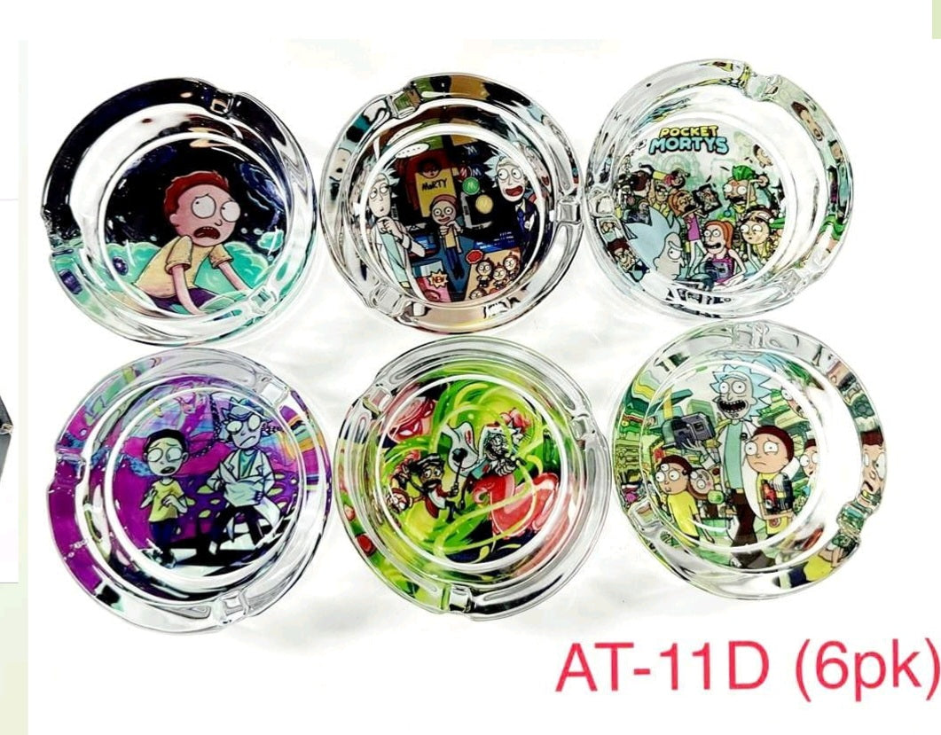 AT11D ROUND RM GLASS ASHTRAY 6PK