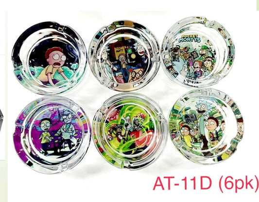 AT11D ROUND RM GLASS ASHTRAY 6PK