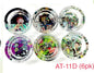 AT11D ROUND RM GLASS ASHTRAY 6PK