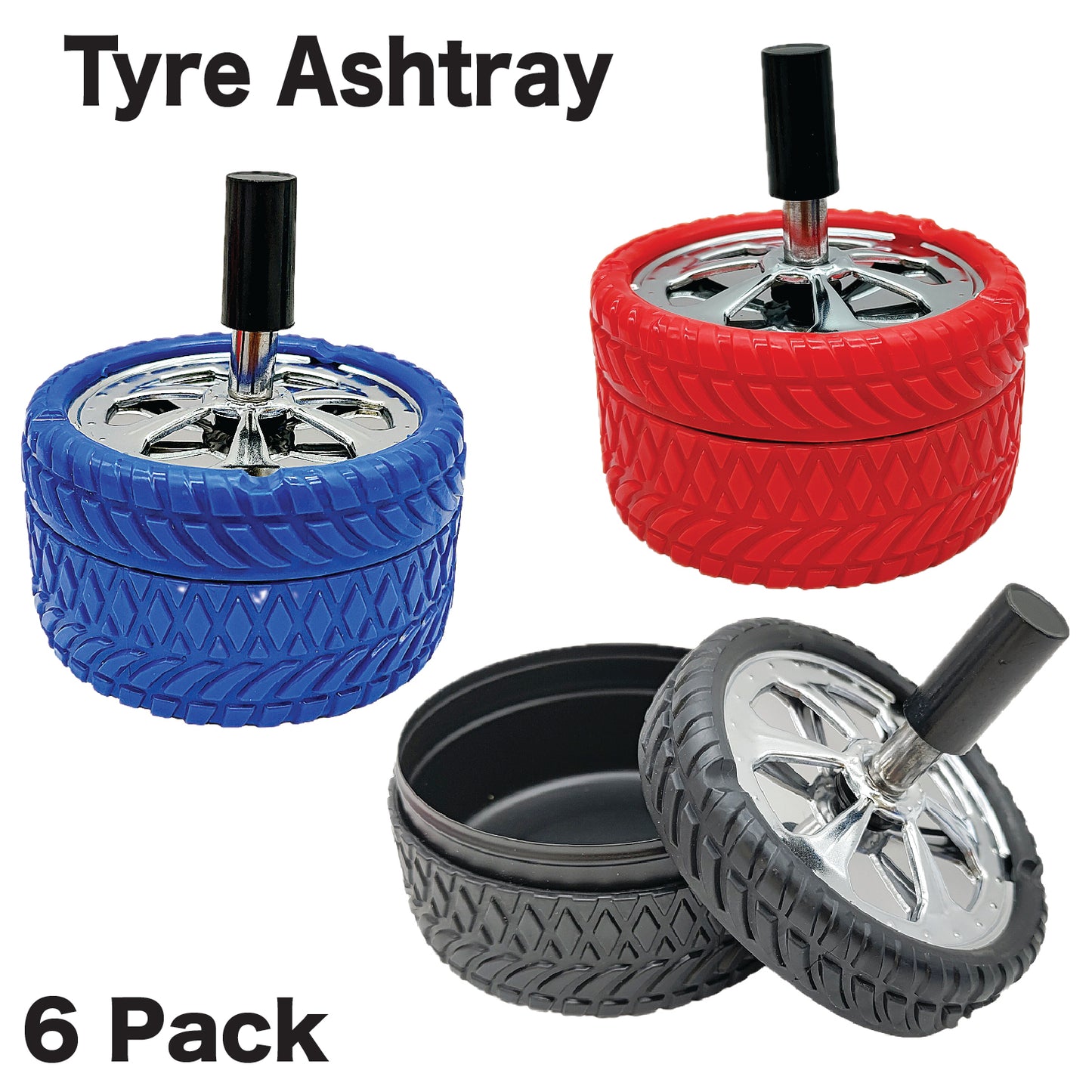 Ashtray AT45SA Tyre Colour 6pk
