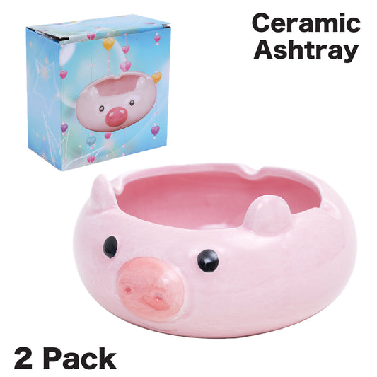 Ashtray AT7-Pig Ceramic (2 Pack)