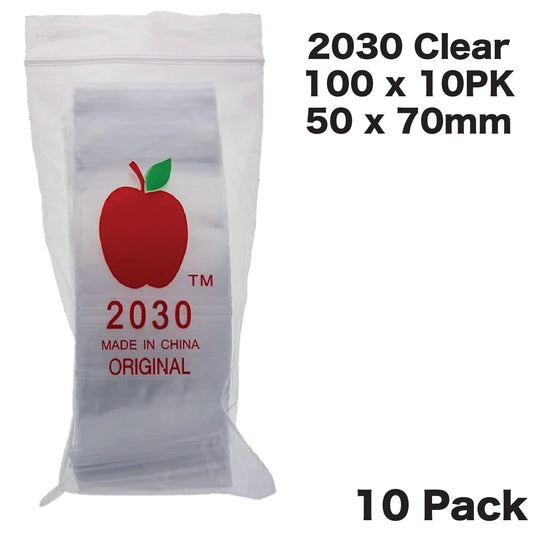 Apple Bag 2030 Clear 50 x 70mm (100 Bags x 10 Pack)