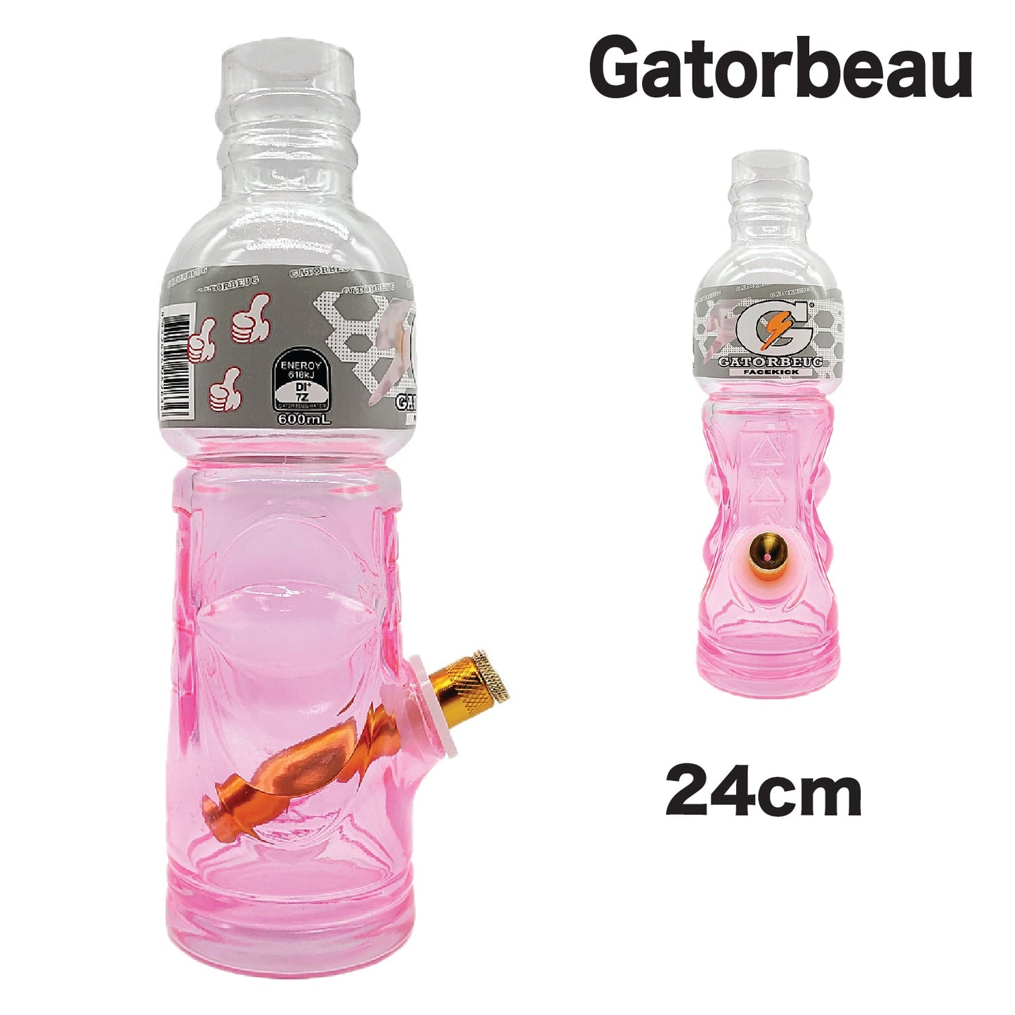 Water Pipe BO127A Gatorbeau Pink 24cm