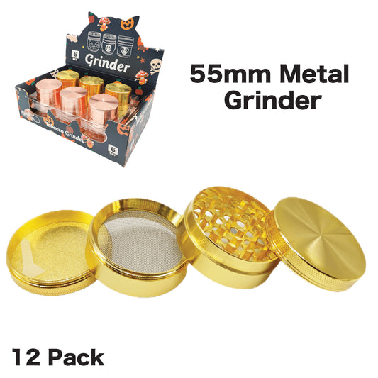 Grinder G02 Metal 55mm Gold / Rose Gold (12 Pack)