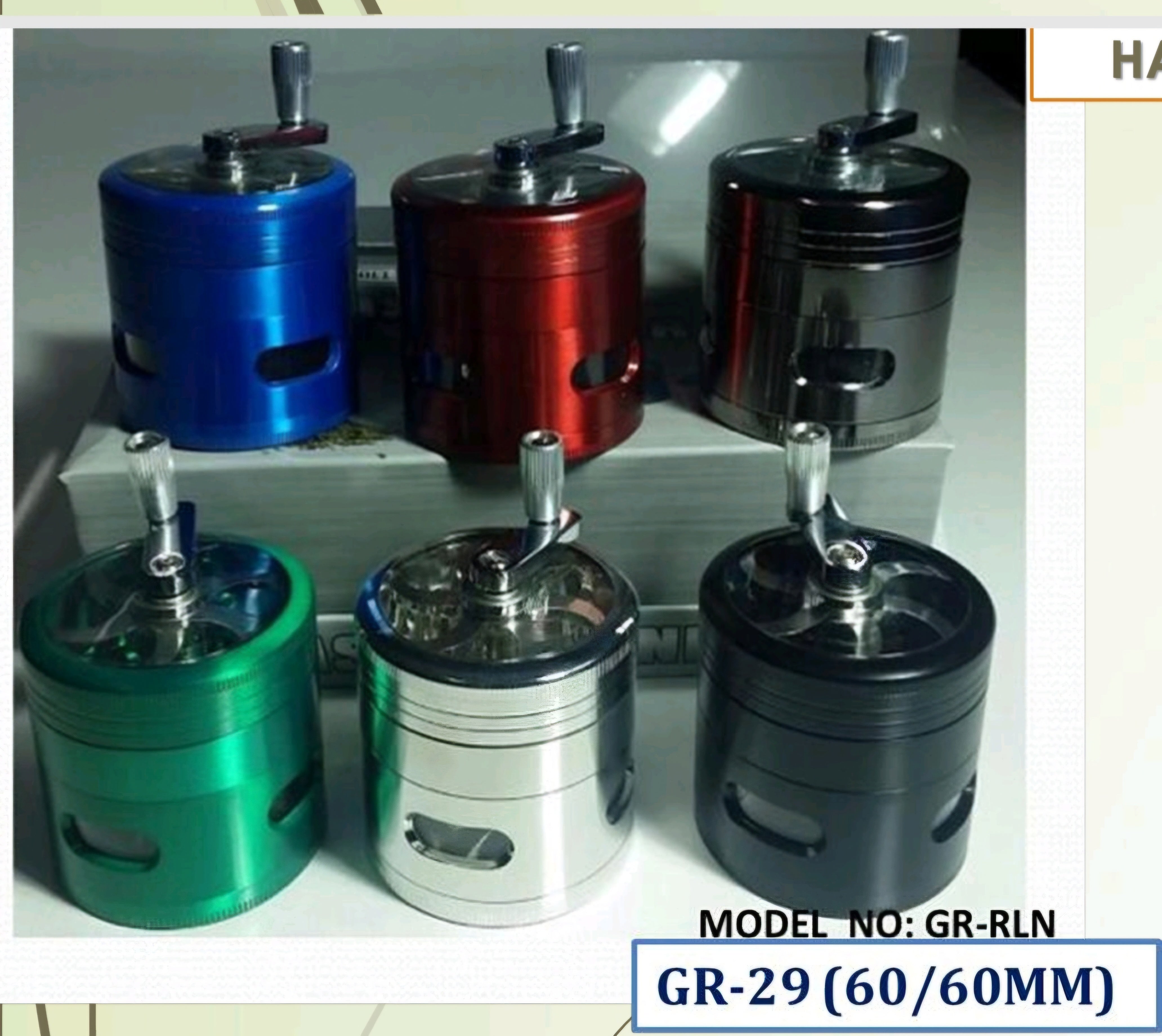 GRINDERS 4 PIECE 6PK GR29 – Metro Wholesalers