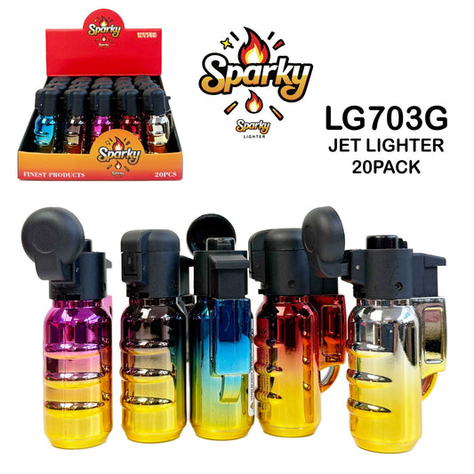Jet Lighter Sparky LG703G Torch (20 Pack)