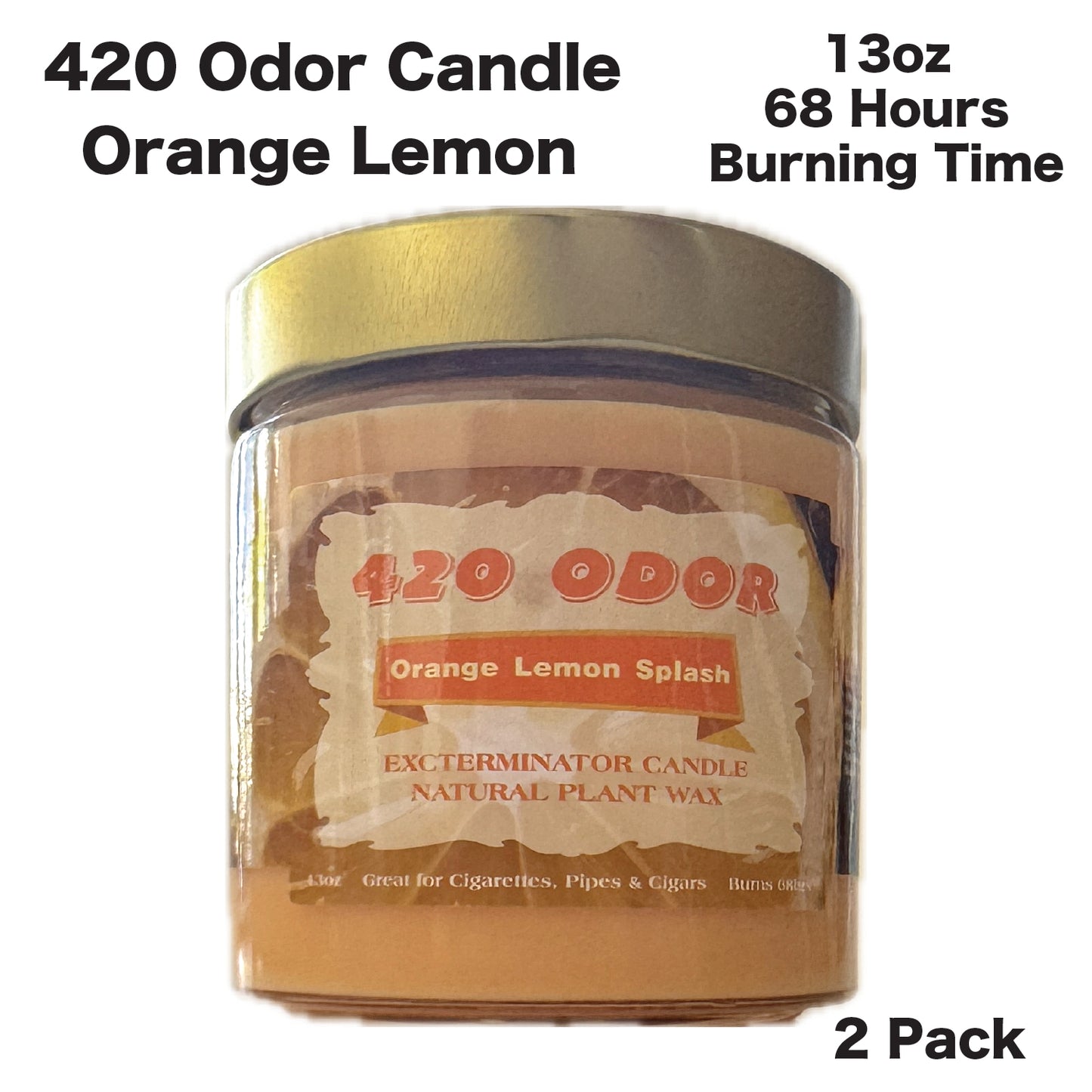 420 Odor Candle Orange Lemon LI9010M (2 Pack)