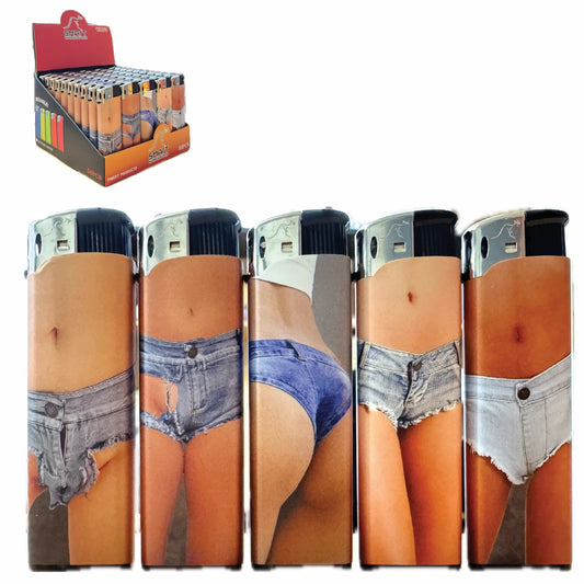 Lighter LG100A Electronic Denim Shorts (50 Lighter/Tray)