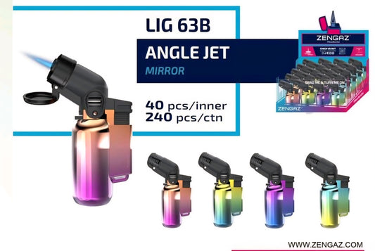 LIG 63B ZENGAZ CHAIN mirror JET FLAME 40PK TRAY LIG63B
