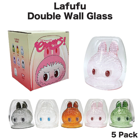 Glass Cup Double Wall Lafufu 5 Pack