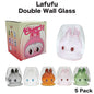 Glass Cup Double Wall Lafufu 5 Pack