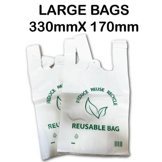 Large Shopping Bags White (500 bags)