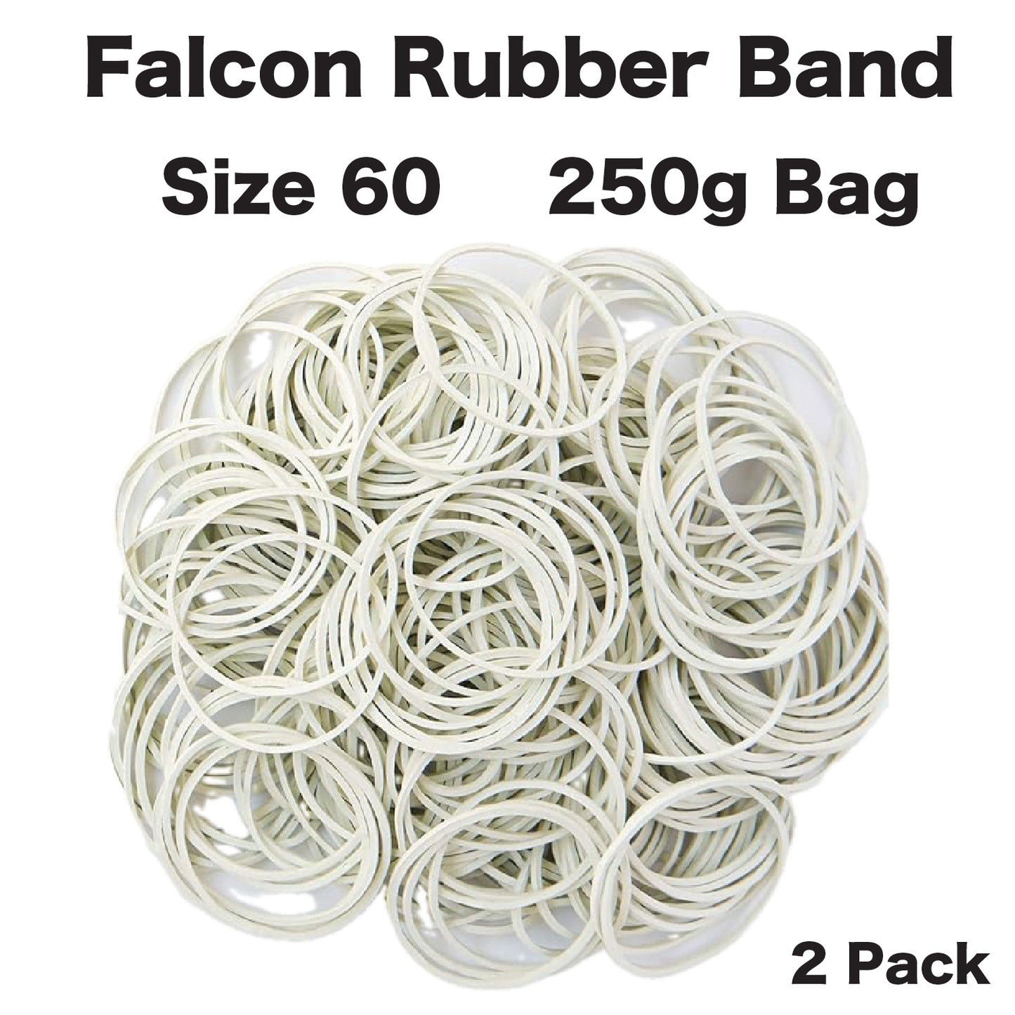 Falcon Rubber Band #60 250g Bag (2 pack)