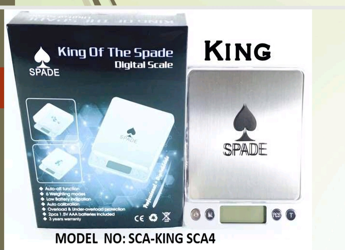 KING OF THE SPADE 0.01 TO 500GM