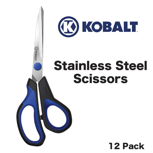 Kobalt Stainless Steel Scissors (12 Pack)