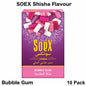 Hookah Soex Flavour Bubble Gum 10pk