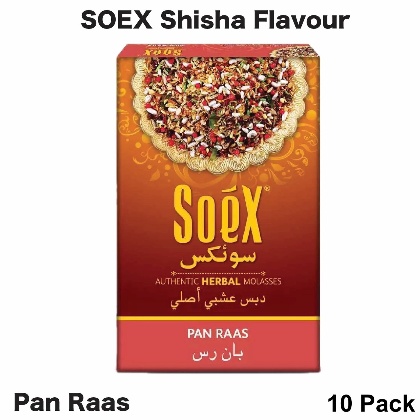 Hookah Soex Flavour Pan Raas 10pk