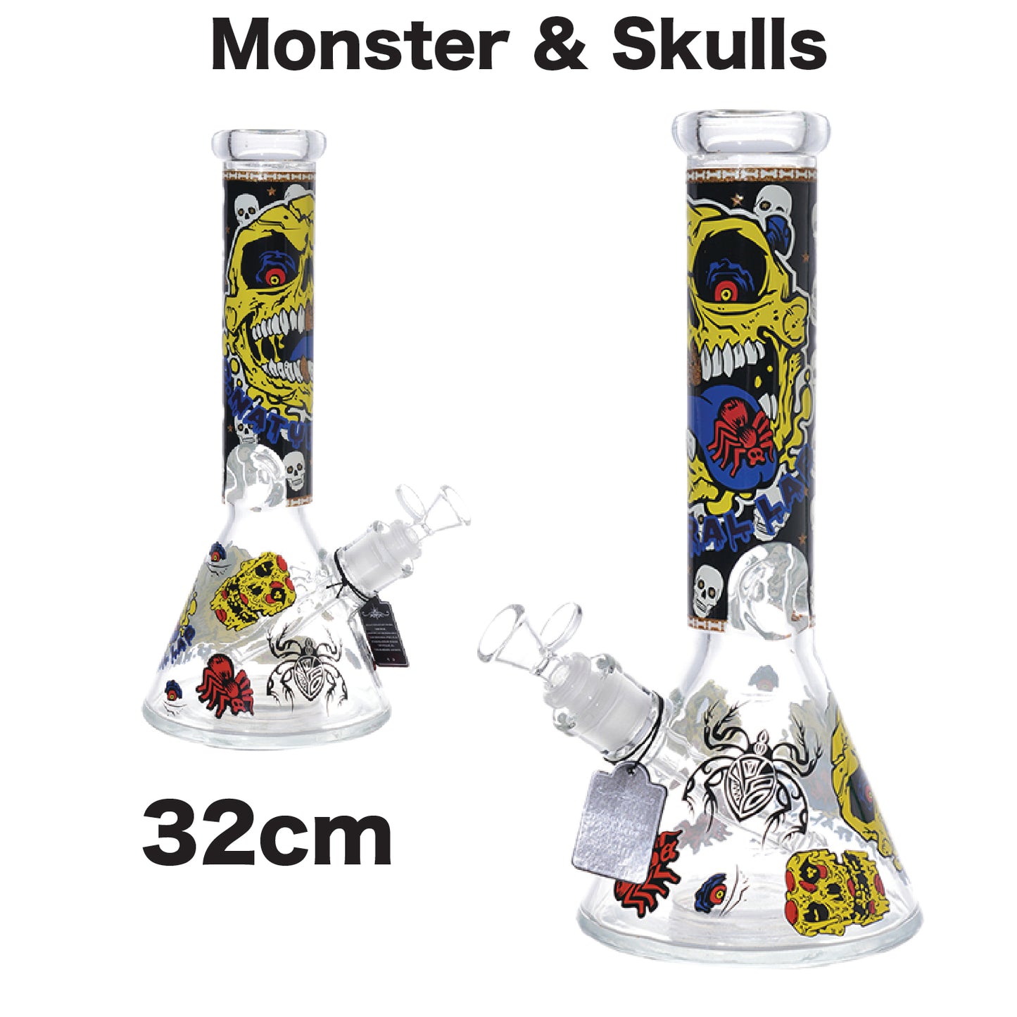 Hookah W48B Monster & Skulls 32cm