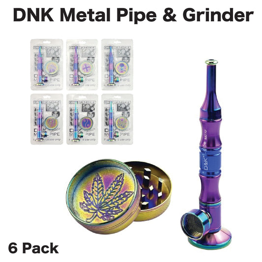 Metal Pipe WP2134 DNK with Grinder (6 Pack)