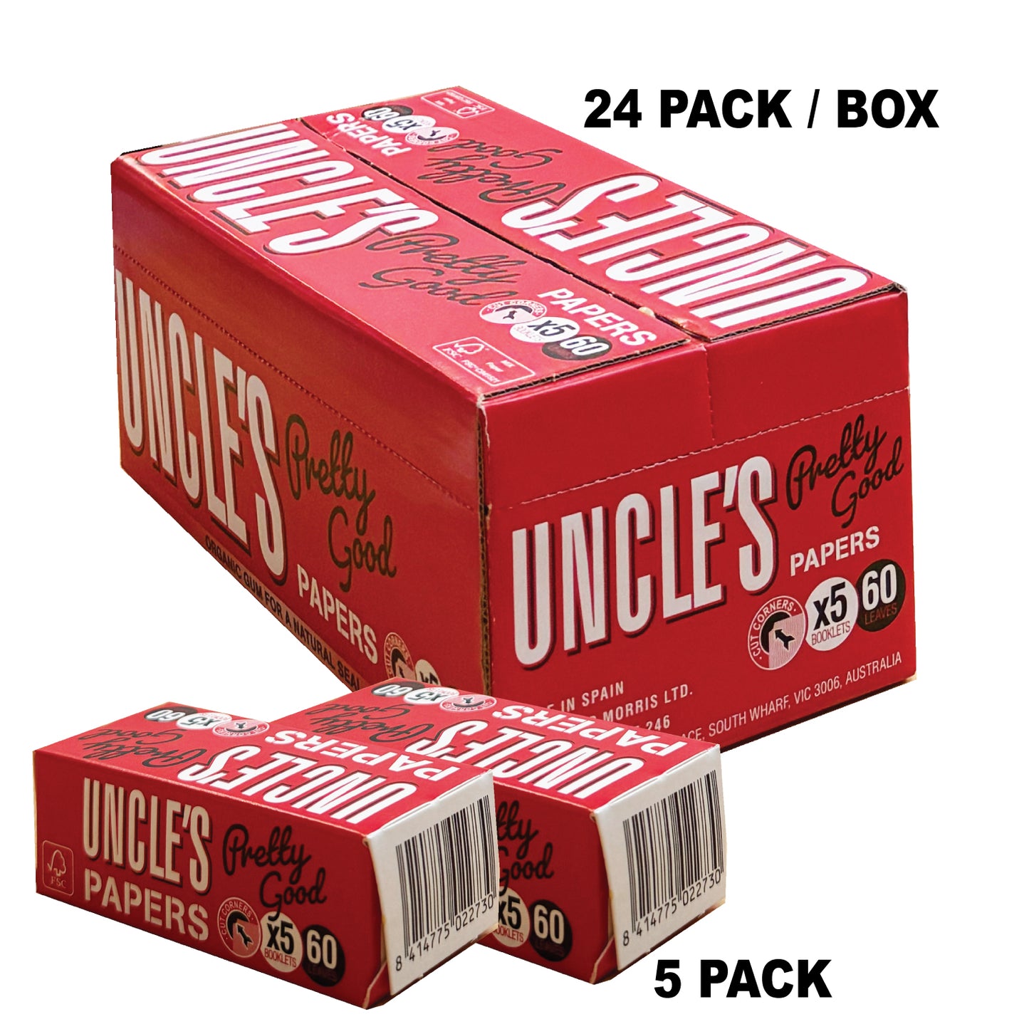 Papers Uncle 5Pk (24pk per box)
