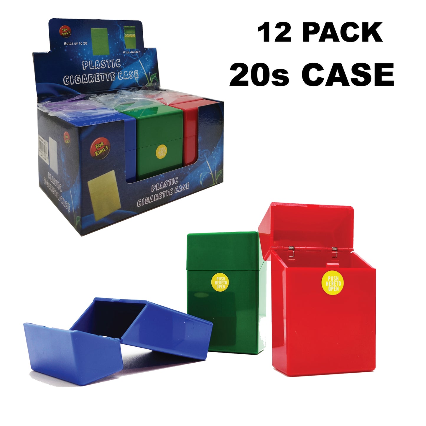 Case Plastic Spring Loaded Mix Colour 12pk