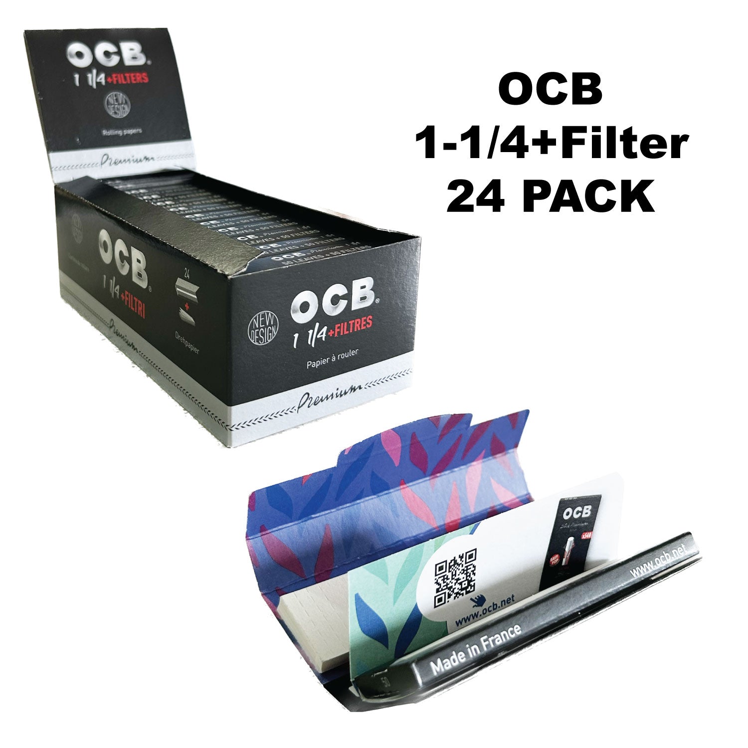 OCB Paper 1 1/4 + TIPS (24 Booklet) – Metro Wholesalers