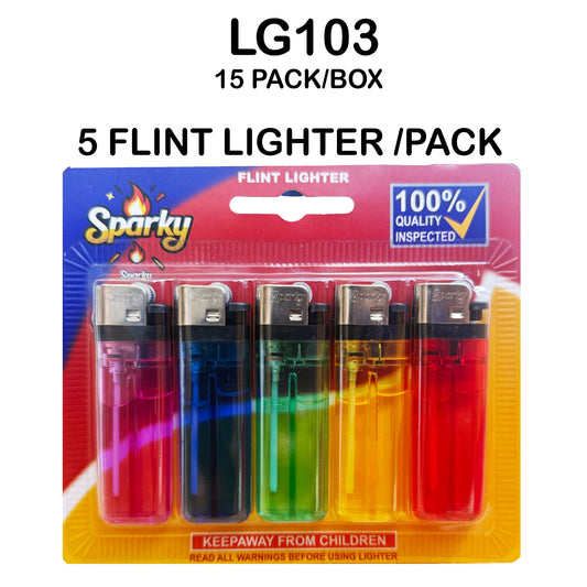 Lighter Sparky LG103 5 Pack Flint (16 x 5 Pack)