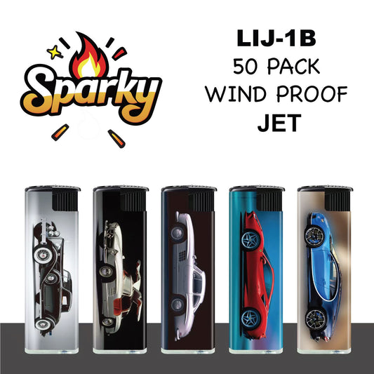 Jet Lighter Sparky LIJ-1B Windproof (50 Pack)